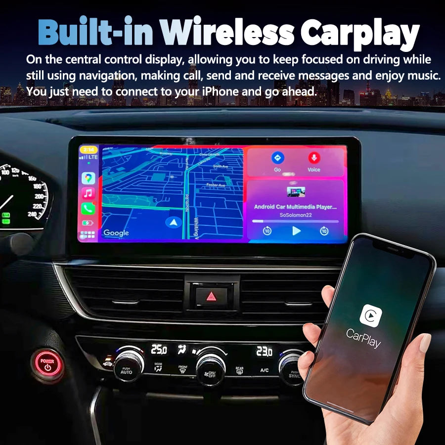 12.3'' Car Radio Android 14 For Honda Accord Europe Spirior 2018-2021 GPS Navigation Multi | AUTOKITSHOP