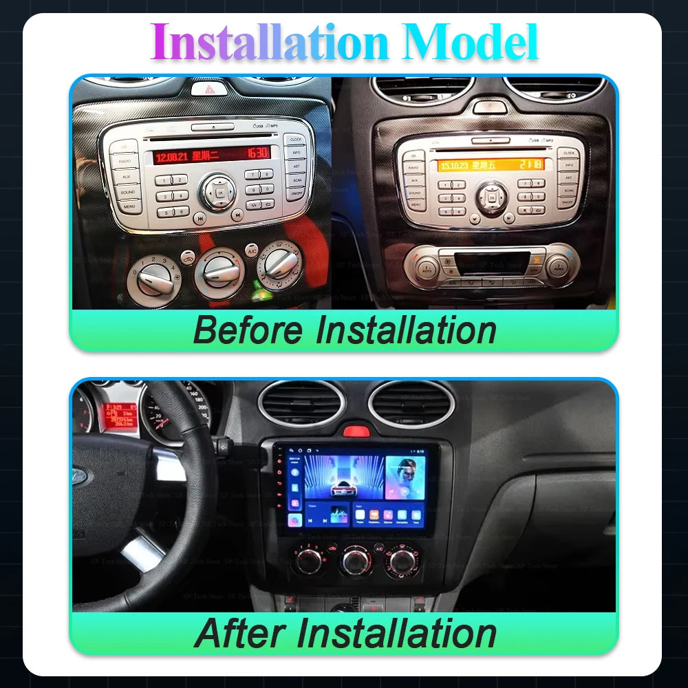 Wireless Carplay Auto Car Radio For Ford Focus 2 Mk 2 Fox 2004 - 2011 Dvd Player Gps Navig | AUTOKITSHOP