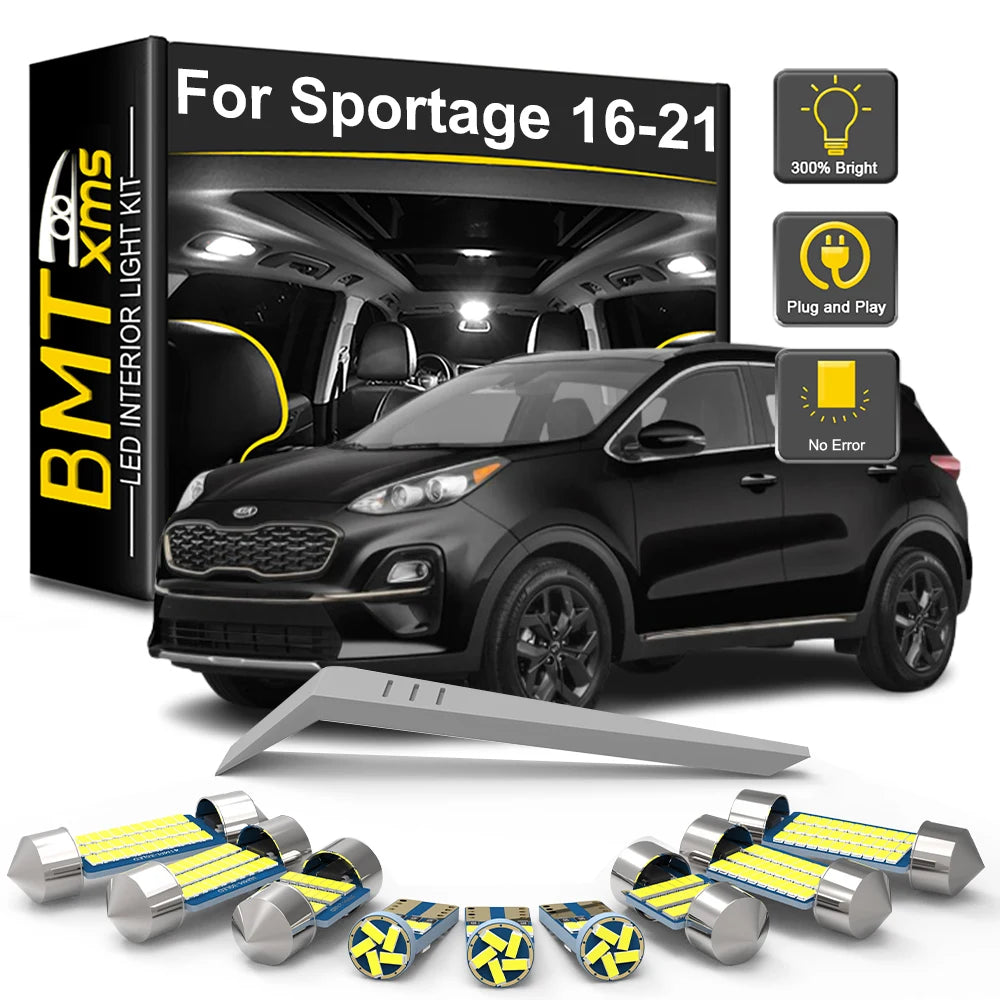 11-Piece LED Interior Light Kit for KIA Sportage 4 - Canbus Error-Free Bulbs | AUTOKITSHOP