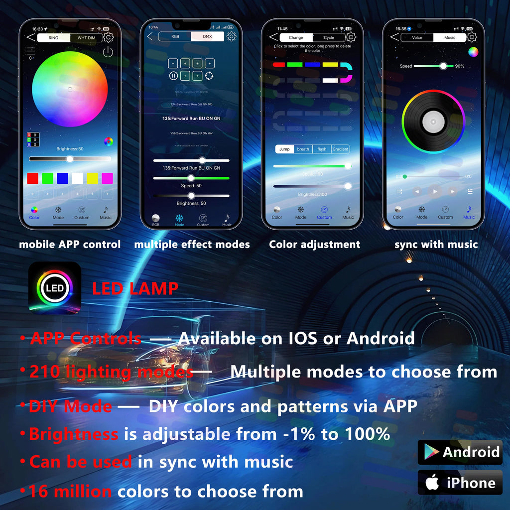 RGB - Ambient Light - for Toyota RAV4 2005-2012 - App Control - Car Interior Lighting | AUTOKITSHOP