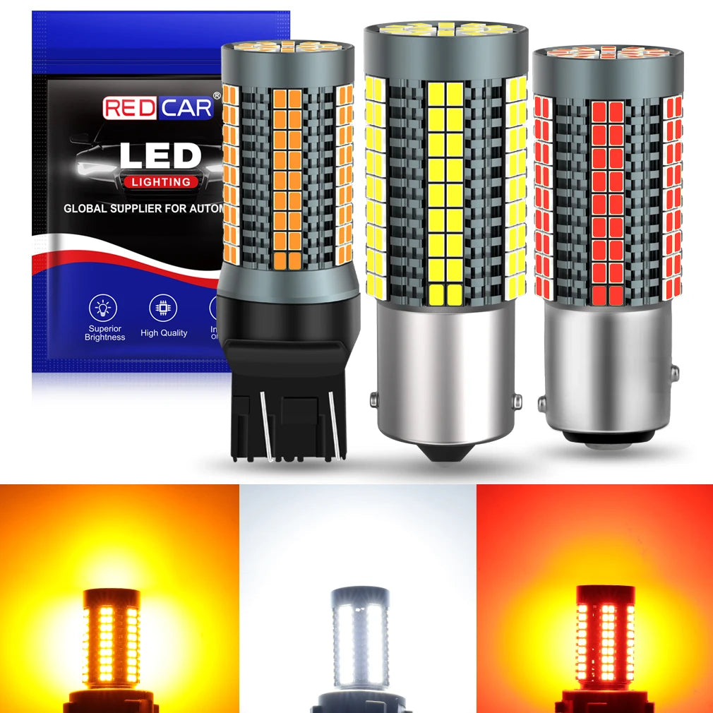 50W 1156 BA15S P21W BAU15S PY21W 7440 W21W P21/5W 1157 BAY15D 7443 LED Bulbs 126SMD Car LE