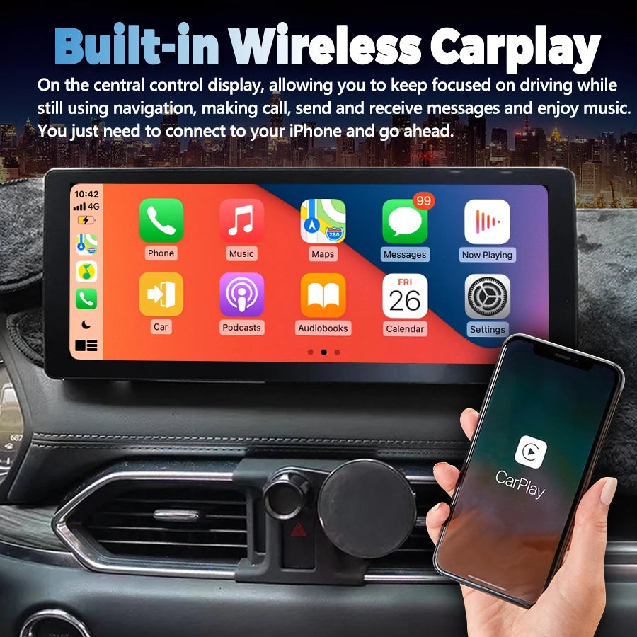 12.3" Android 13 Screen Audio Radio Stereo For Mazda CX5 CX-5 CX 5 2024 Car Auto Multimedi