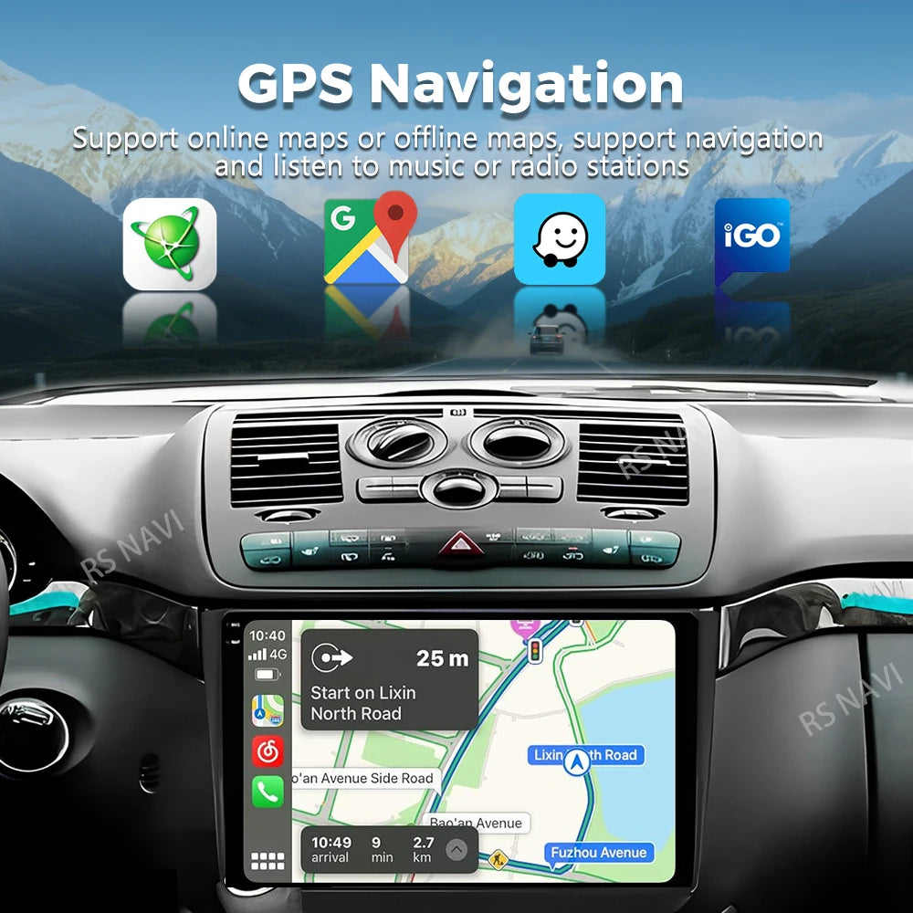 Android 16 For Benz Vito 2 Viano 2 W639 2003- 2015 2K QLED Android Car Radio Multimedia Vi