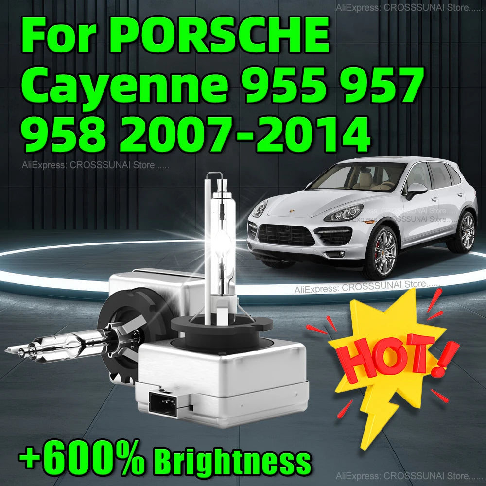 35W Xenon D1S HID Bulb 6000K WhiteSuper Bright Headlight For PORSCHE Cayenne 955 957 958 2