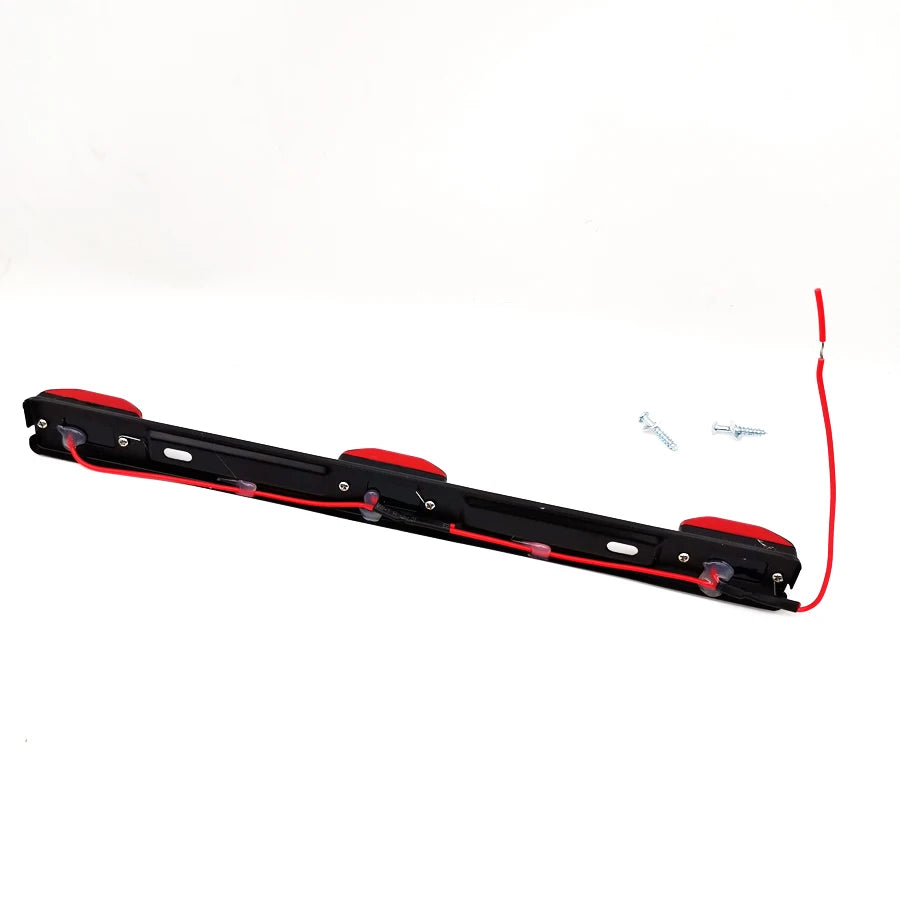 Red Clearance ID BAR Marker Light 3 Light 9 LED Trailer Sealed Stainless Steel