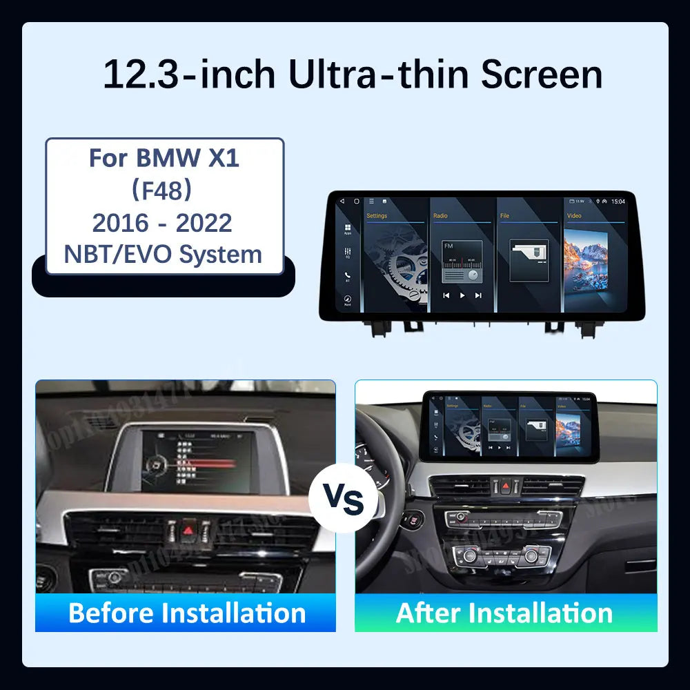 Carplay DSP Android 16 for BMW X1 F48 2016 - 2022 NBT EVO System Navigation GPS Car Video
