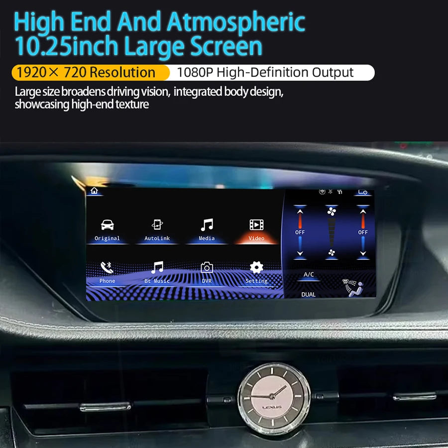 10.25inch Linux Car Radio Screen For Lexus ES ES300h ES350h ES300 ES330 ES350 2013 -2017 C