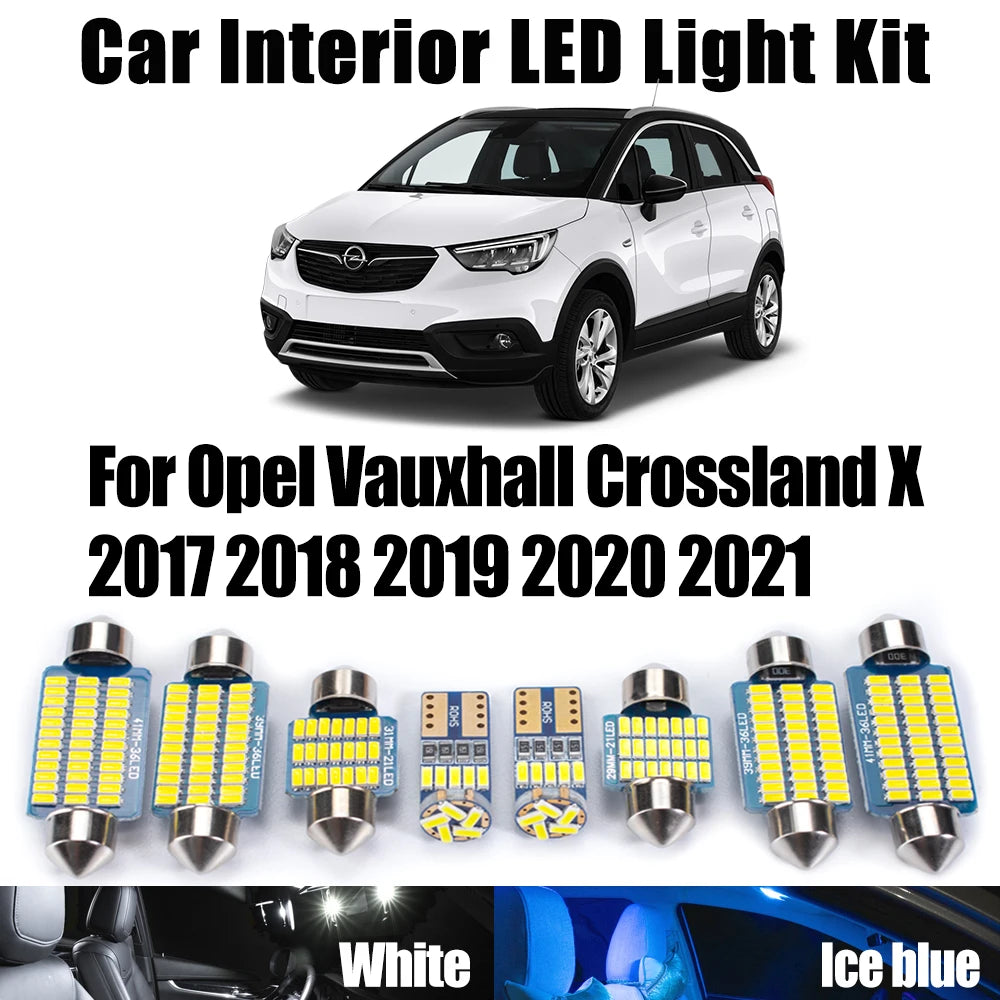 13-Piece LED Interior Light Kit for Opel - Canbus Error-Free Interior Bulbs