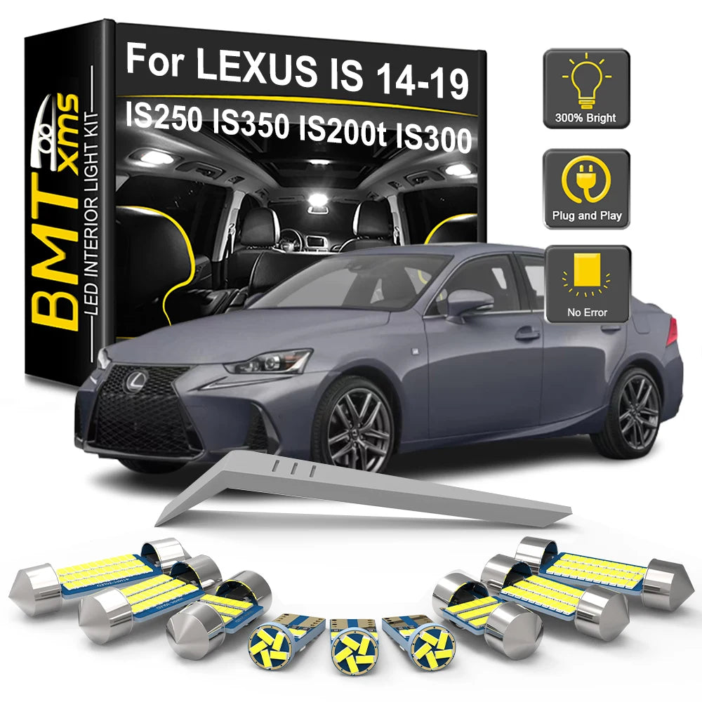 18-Piece LED Interior Light Kit for Lexus IS 200 250 300 350 200t IS200 IS250 IS300 IS350 ISF IS200t 2014-2019 - Canb...