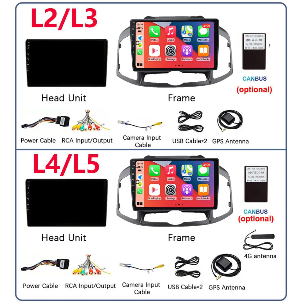 Android 13 For Chevrolet Captiva 1 2011-2016 Car Radio Multimedia Video Player Navigation