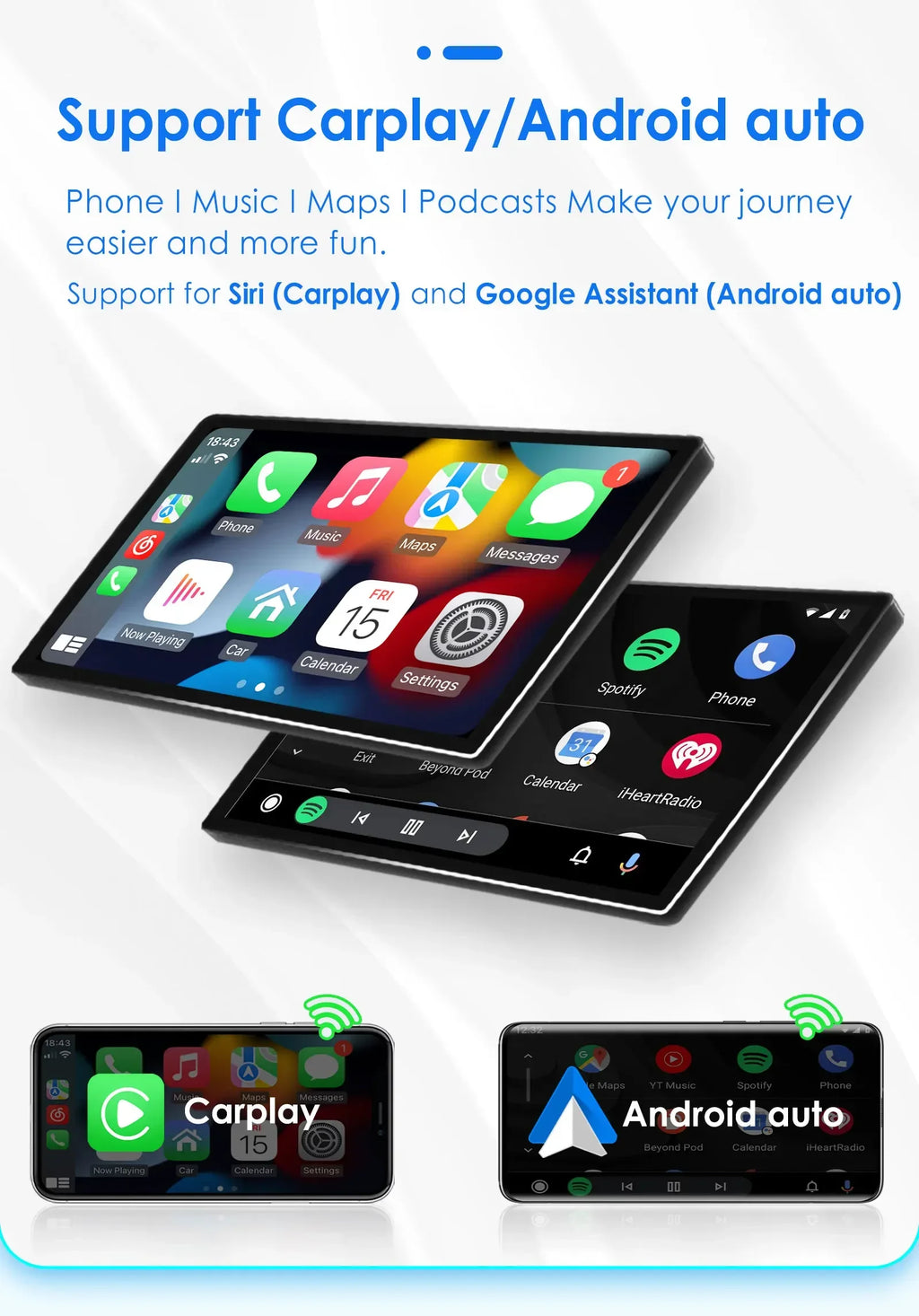 Android auto Car Radio Player For FIAT 500 Abarth 2007-2015 Multimedia GPS Navigation auto