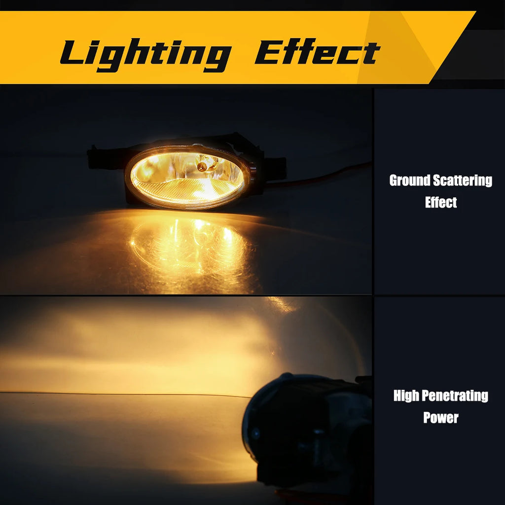 For Honda Odyssey 2014 2015 Fog Lamp Halogen Bumper Driving Daylight DRL Lights Chrome Tri | AUTOKITSHOP