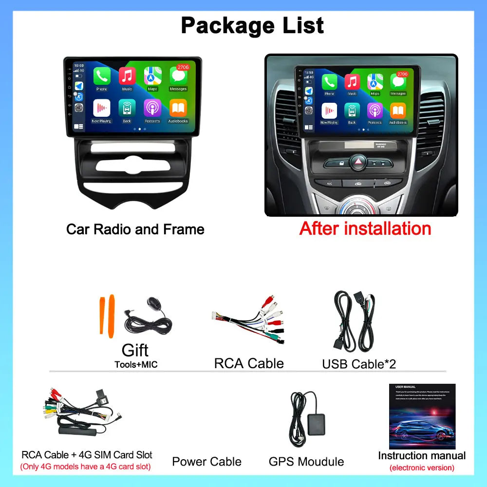 Android 16 Car Radio For Hyundai ix20 ix-20 2010-2023 Carplay Android Player Multimedia IP | AUTOKITSHOP