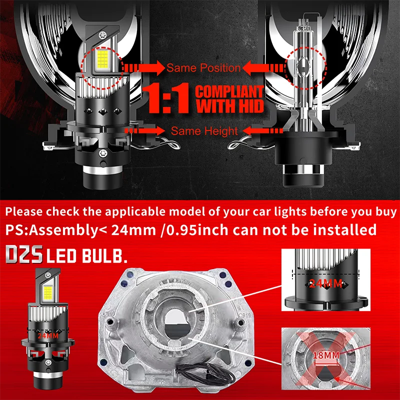 D SERIES D2S D4S LED Headlight Bulbs D1S D3S Canbus 30000LM D2R D4R Auto Bulbs 300W Car La