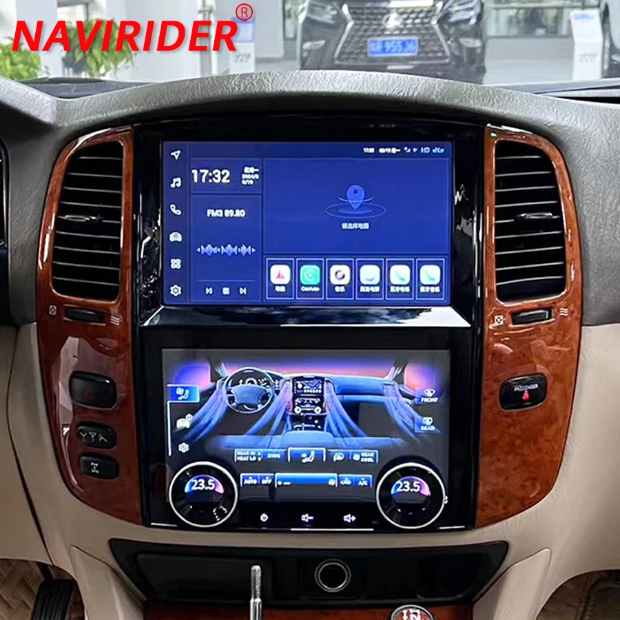 Android Screen AC Panel For Toyota Land Cruiser LC100 For Lexus LX470 2003-2007 Stereo Car