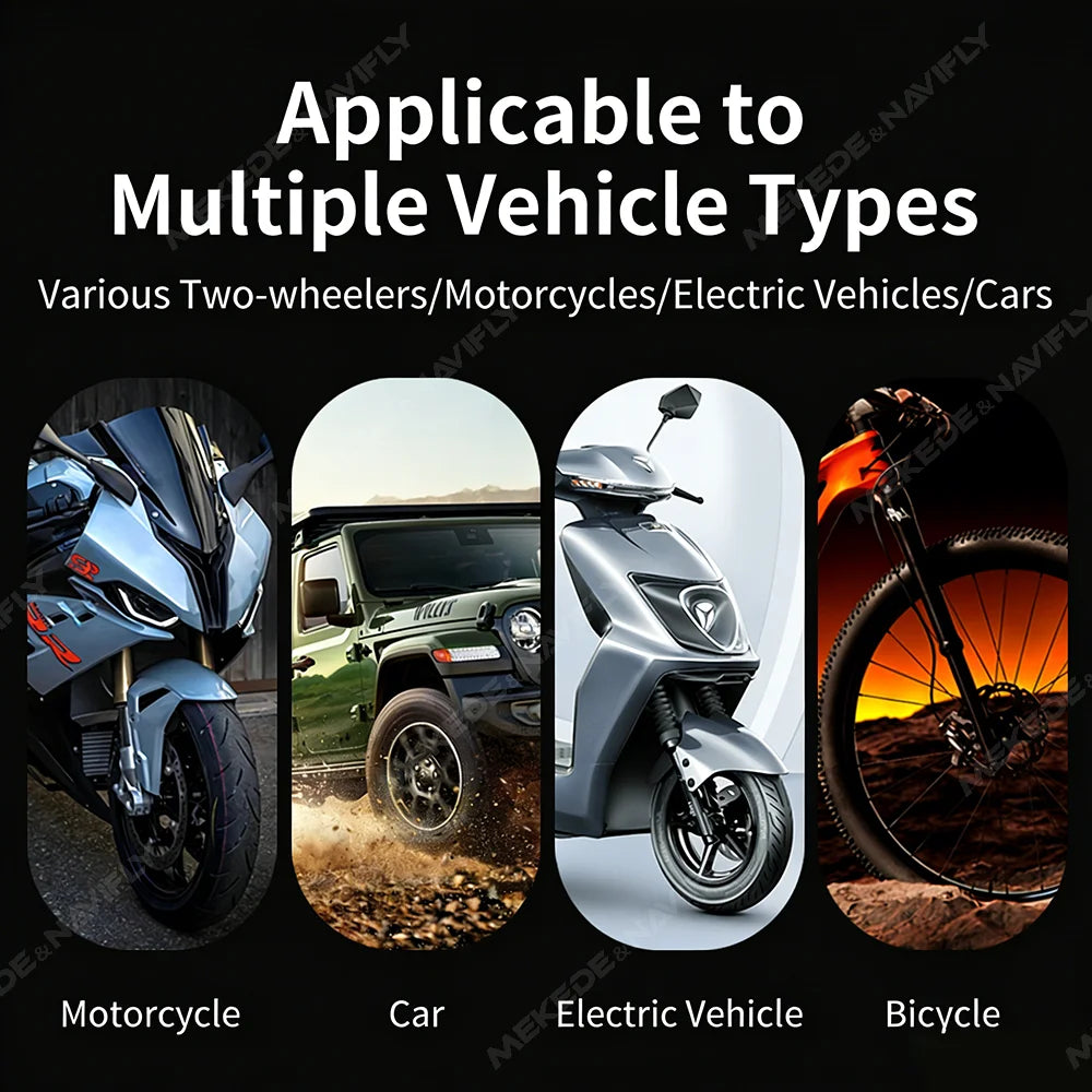 BT5.4 Wireless TPMS for Motorcycles Truck Car App Real-Time Tire Pressure Temperature Moni | AUTOKITSHOP