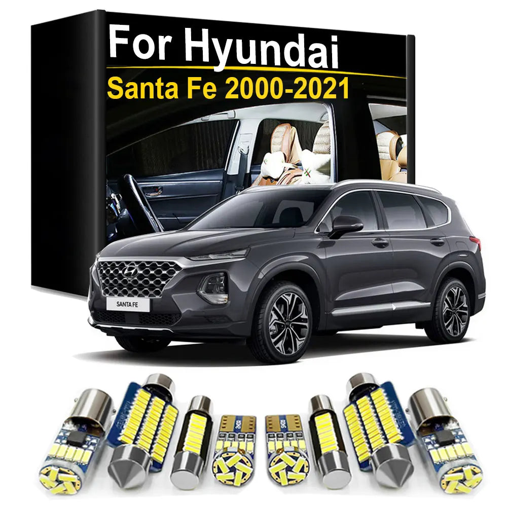 LED Interior Light Kit for Hyundai Santa Fe SM CM DM TM 2002- 2012 - Canbus Dome Map Door Trunk Bulbs | AUTOKITSHOP