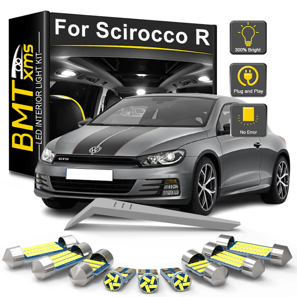 11-Piece LED Interior Light Kit for Volkswagen VW Scirocco R - Canbus Error-Free Bulbs | AUTOKITSHOP