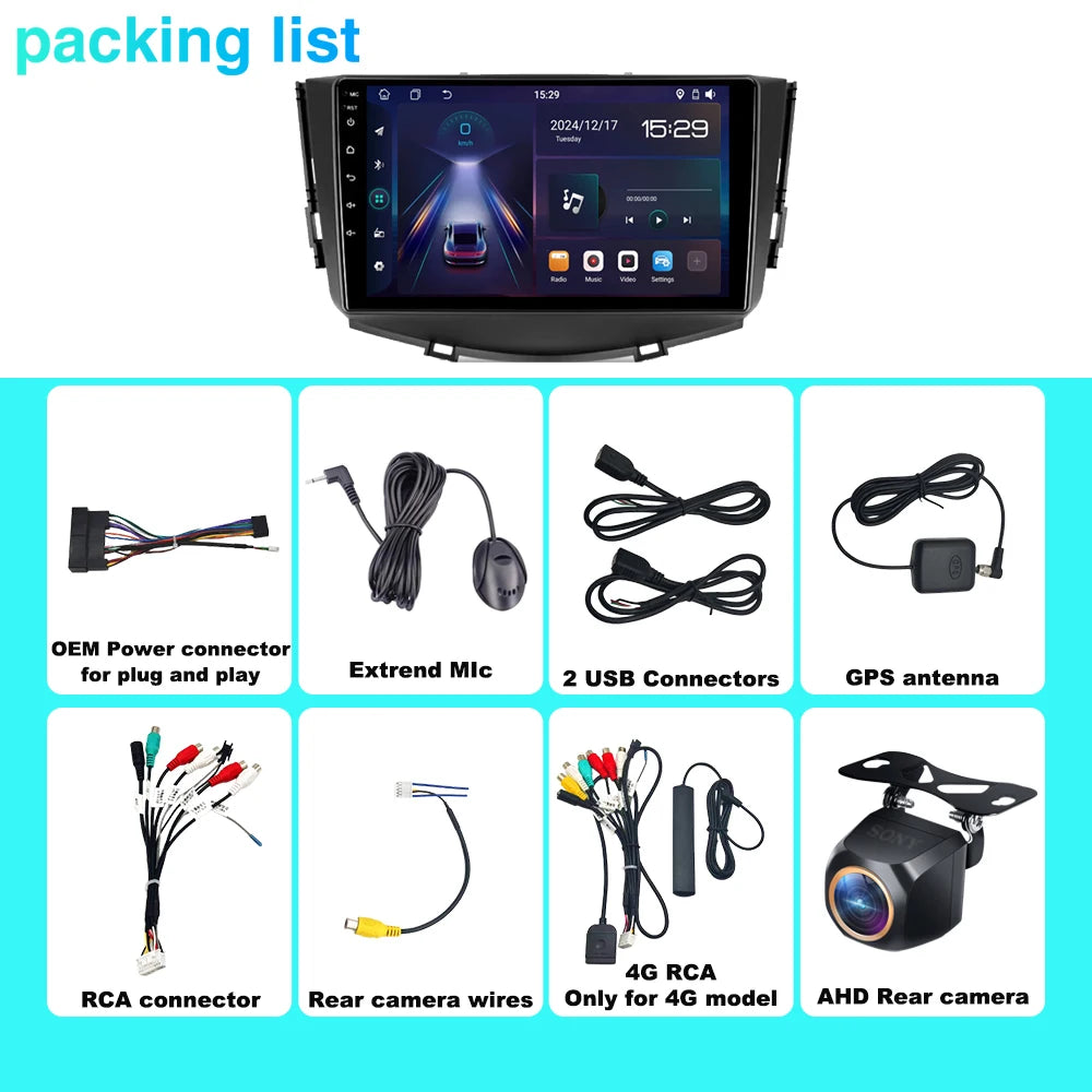 Android 15 WIFI 5G Car Radio For Lifan X60 2012 - 2016 Auto Multimedia Carplay Player Ster
