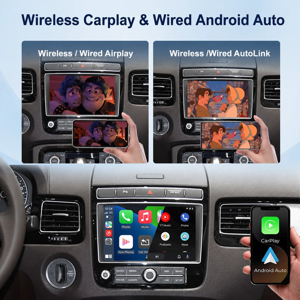 For Volkswagen Touareg RNS850 2010-2018 Wireless CarPlay Interface Android Auto with Voice | AUTOKITSHOP