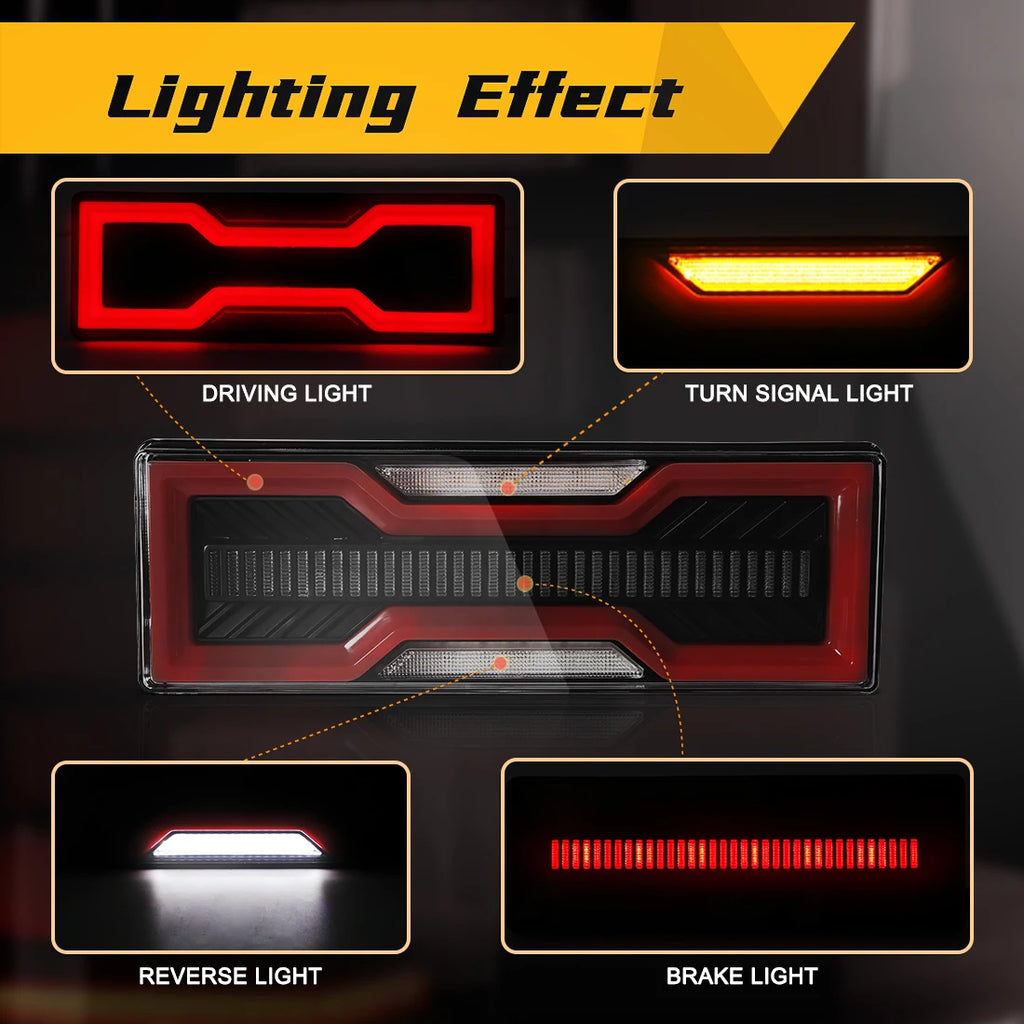For Toyota Land Cruiser 70 Series FJ75 LC79 LED Tail Lights Driving Reverse Brake Dynamic  | AUTOKITSHOP