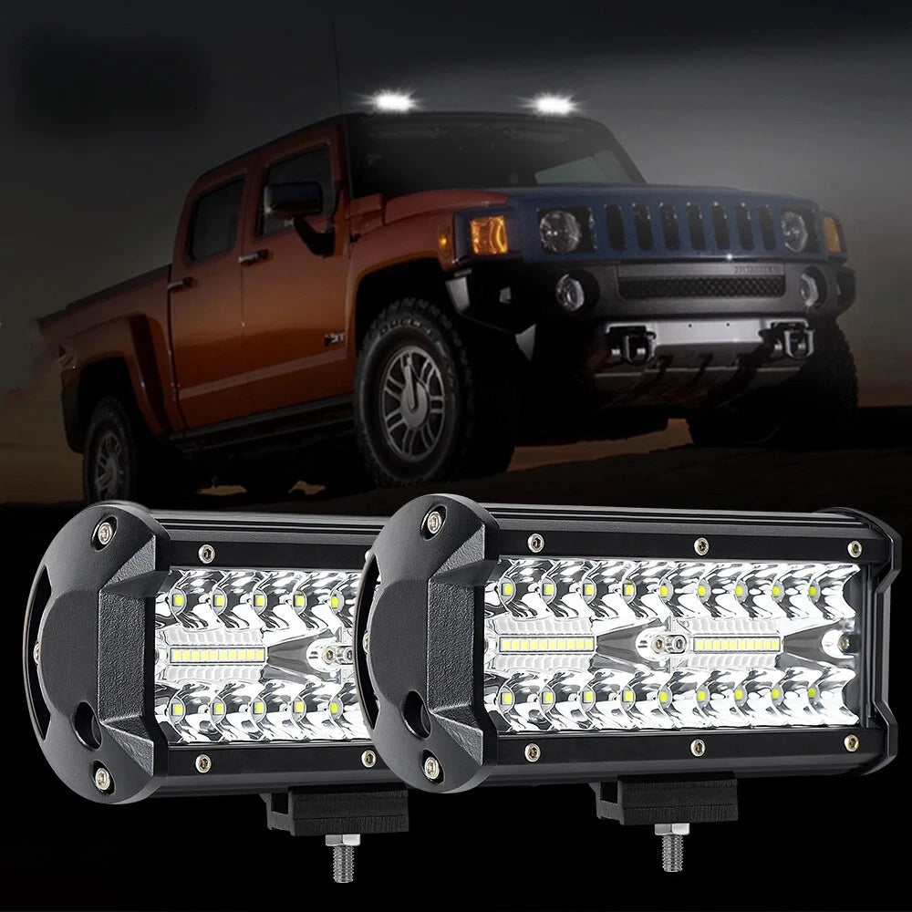12V 24V Headlight Truck Farm Tractor Boat SUV ATV Light Bar/work Light Car LED Light Bar O