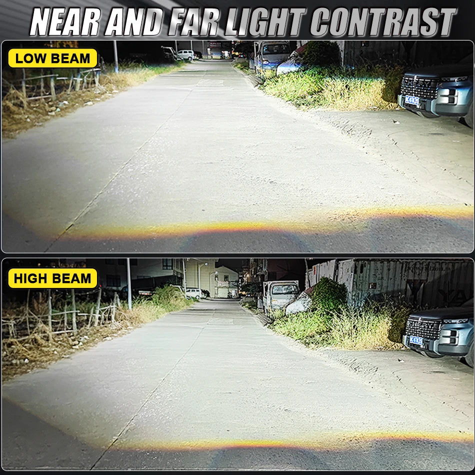 H7 LED Headlight Bulb Mini Wireless 4900W 4900000LM 3000K 4300K 6000K 3 IN1 CSP for Car He