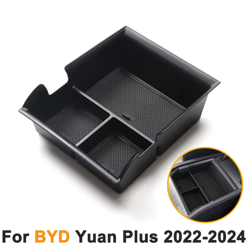 Car Armrest Box Storage Tray for BYD Atto3 Atto 3 2022 2023 2024 Center Console Organizer Contai - Automotive LED Light