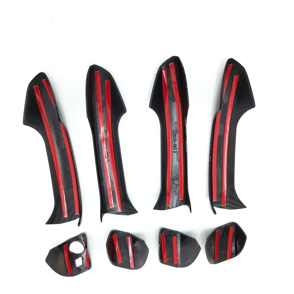 Carbon Look Exterior Door Handle Cover Trim for W204 C300 C350 C250 C63 AMG
