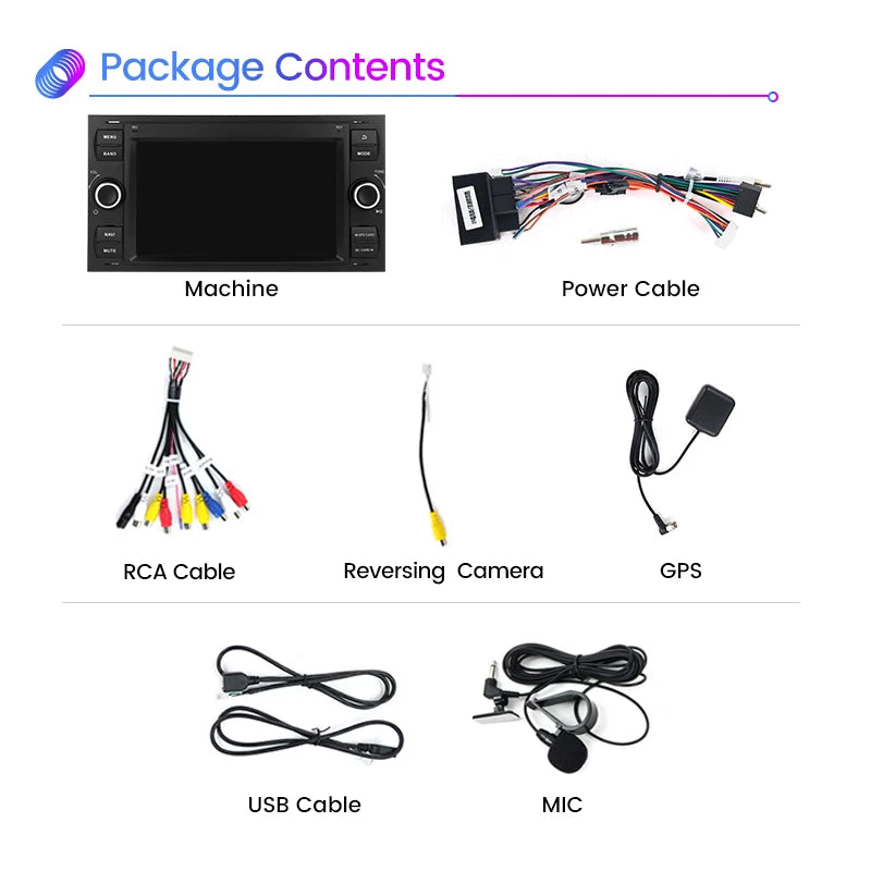 Android 2Din Car Radio for Ford Focus 2 Mondeo S C Max Kuga Fiesta Fusion Carplay IPS Scre | AUTOKITSHOP