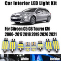 LED Interior Light Kit for Citroen C5 C6 Tourer XM 2000- 2020 - Canbus Dome Map Door Trunk Bulbs | AUTOKITSHOP