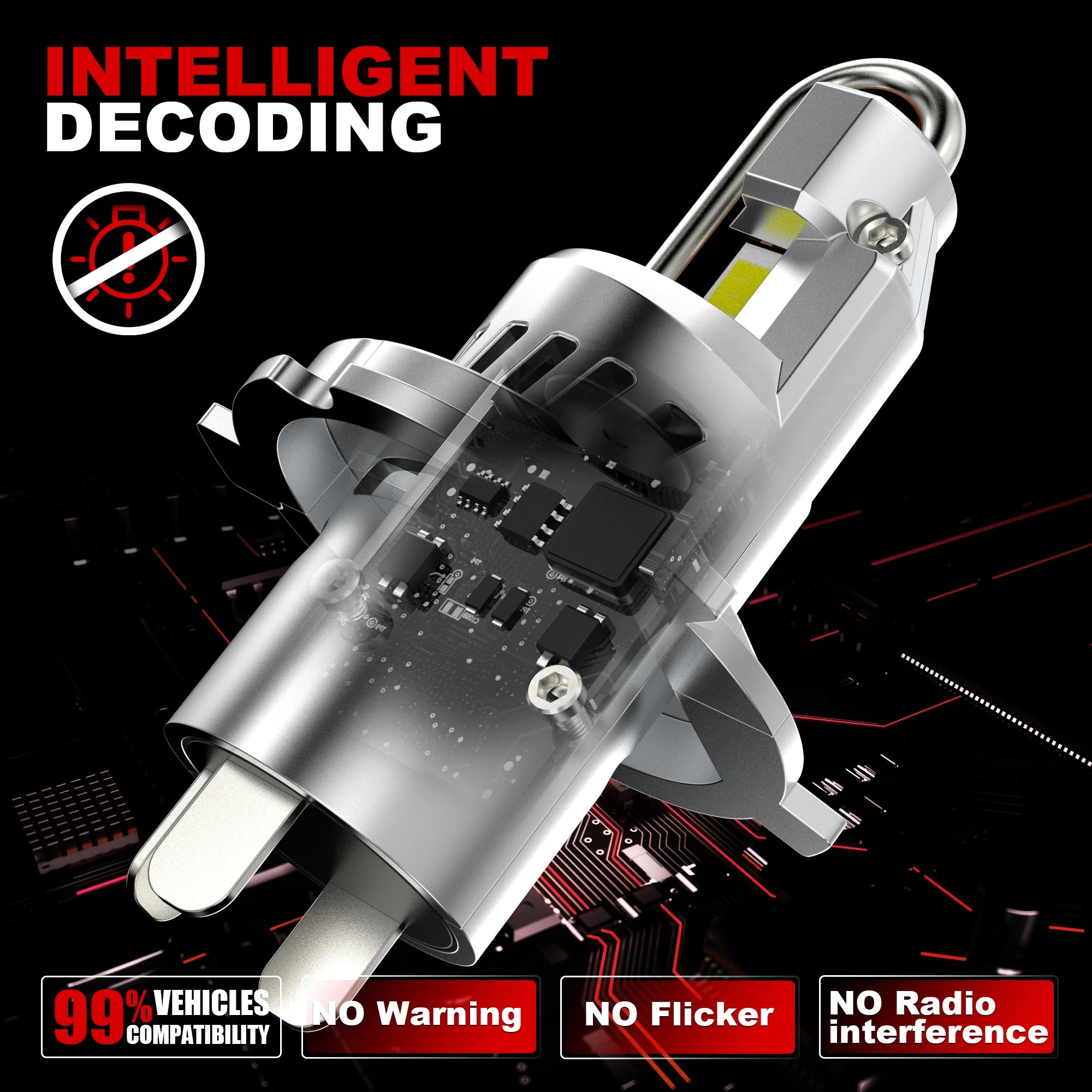 H4 Bi LED Headlights Bulb 1000W High Power Auto Lamp CANBUS 3570 CSP Mini Wireless Car Lig
