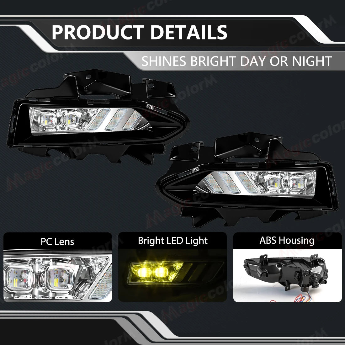LED Daytime Running Lights For Nissan VERSA 2023 2024 2025 DRL Fog Lamps Front Bumper Whit | AUTOKITSHOP