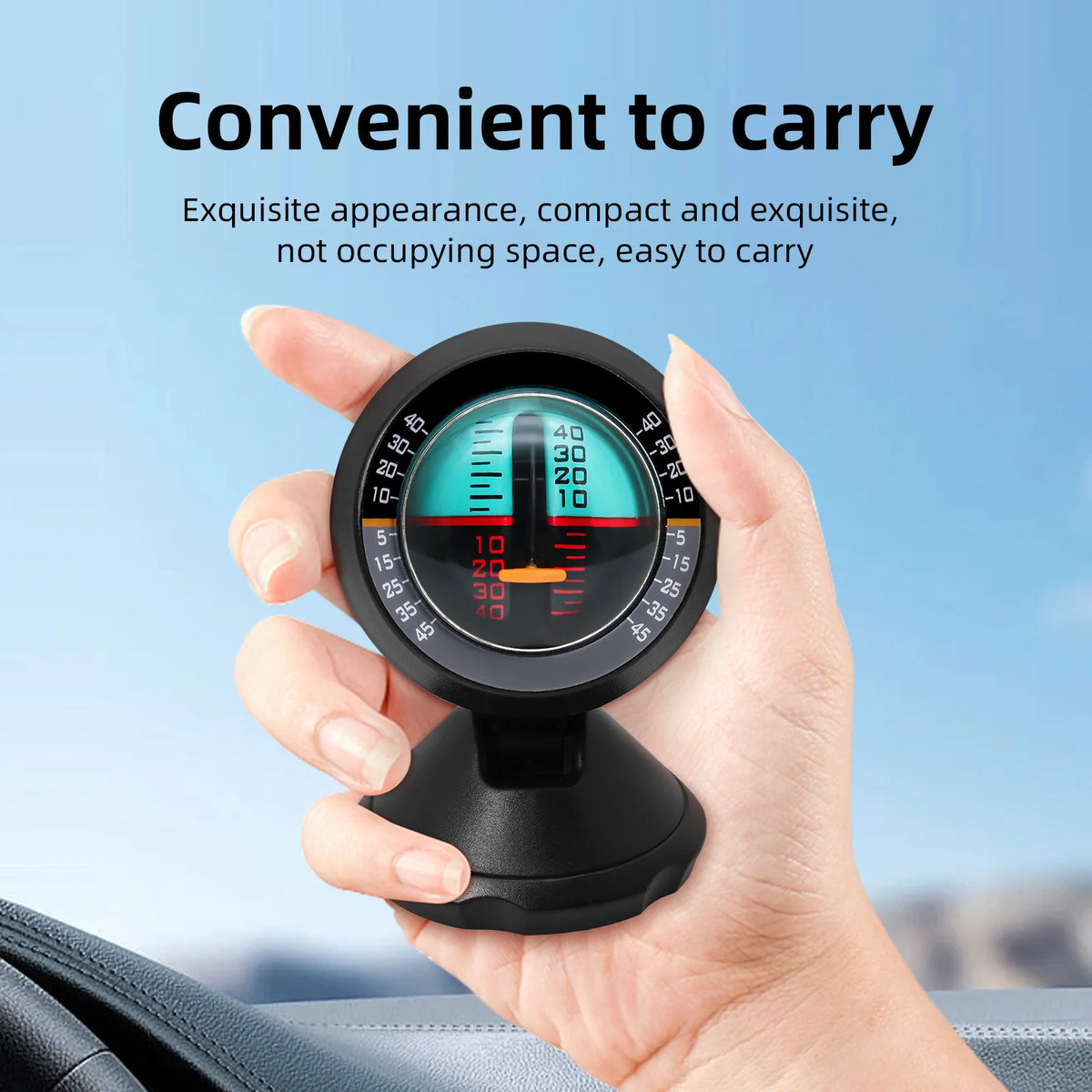 AD Multifunction Angle Slope Level Bubble Meter Finder Tool Gradient Balancer Car Vehicle Inclin - Automotive LED Light