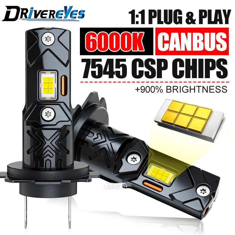 Drivereyes H4 H7 LED Headlight CANBUS H8 H11 9005 HB3 9006 HB4 9012 HIR2 7545 CSP Mini Hea