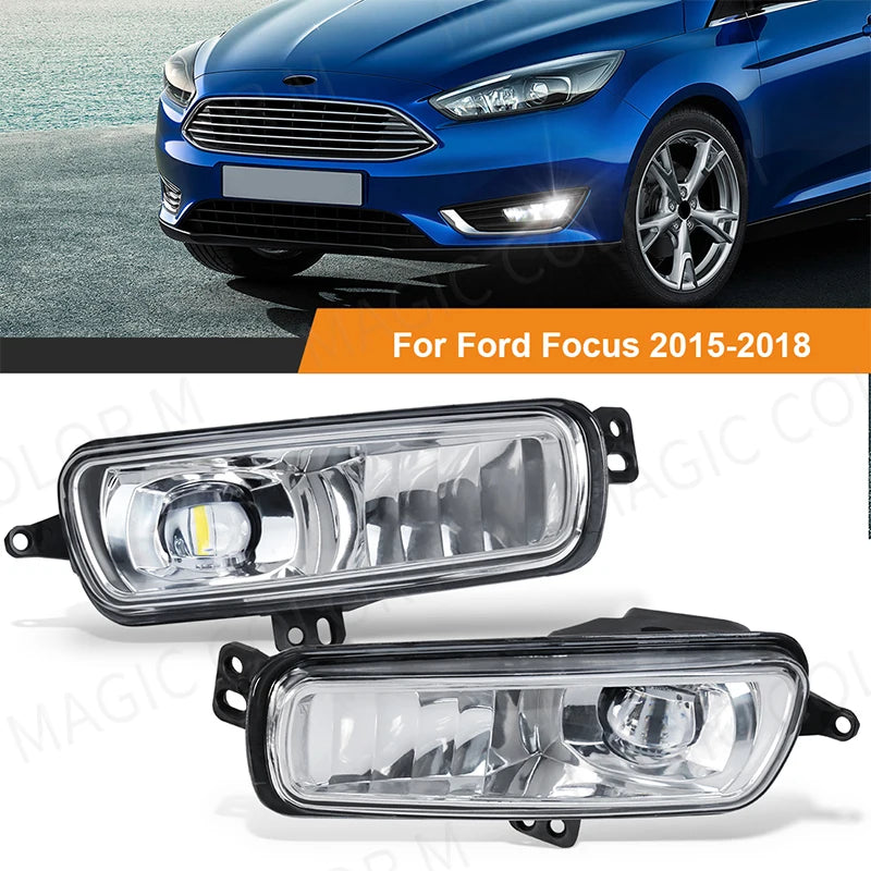 Led Fog Lamps For Ford Focus 2015 2016 2017 2018 Daytime Running Light DRL Front Driving D | AUTOKITSHOP