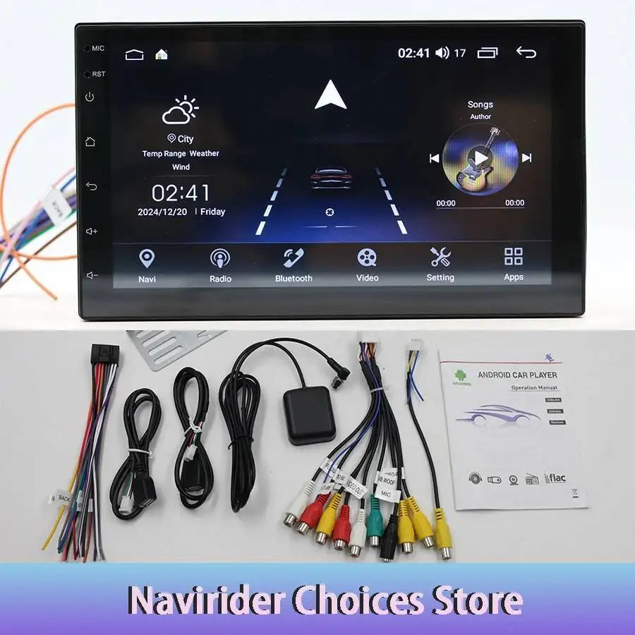 7inch 2Din Stereo GPS Touch Screen Car Radio Stereo Bluetooth Multimedia Universal For App