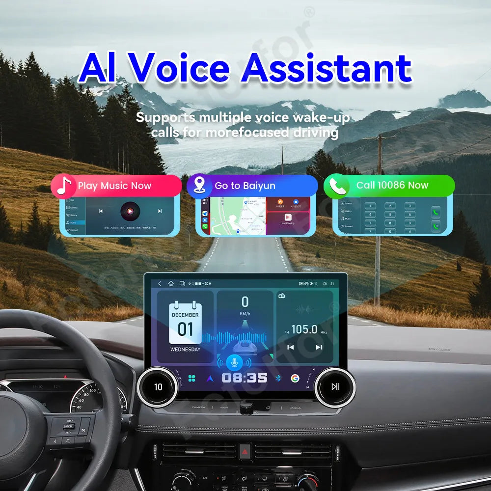 Ultra Clear HD Touch 11.5 Inch Android 15 Wireless CarPlay Android Auto GPS Navi Stereo He