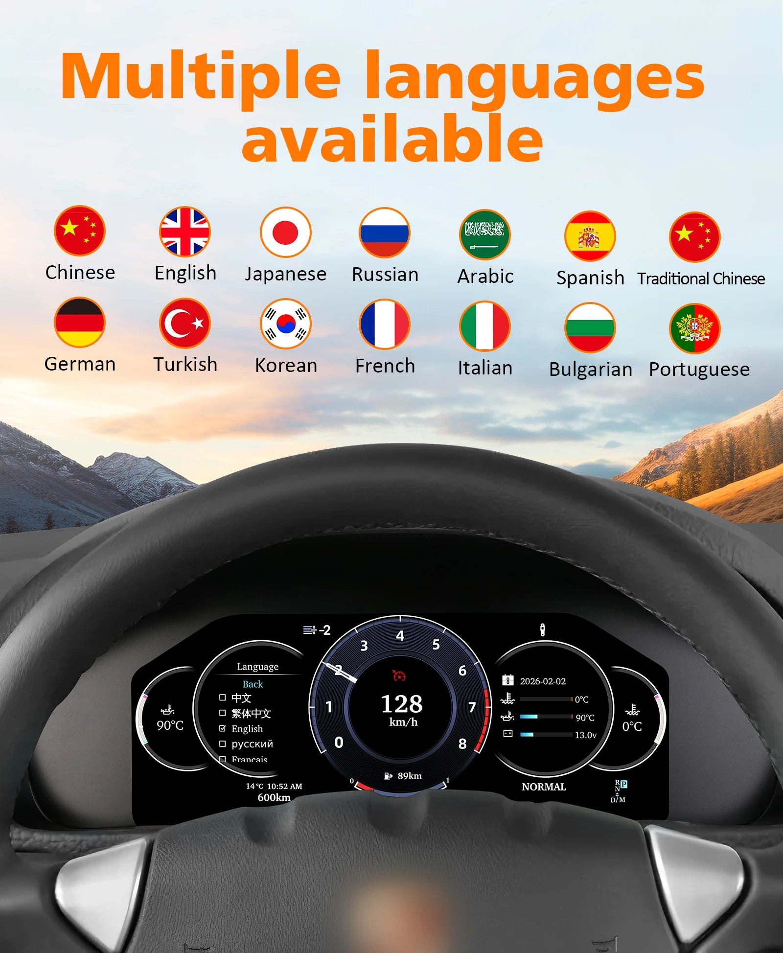 1920*720 Car Diqital Instrument Cluster For Porsche Cayenne 2005-2009 Dashboard Display Vi
