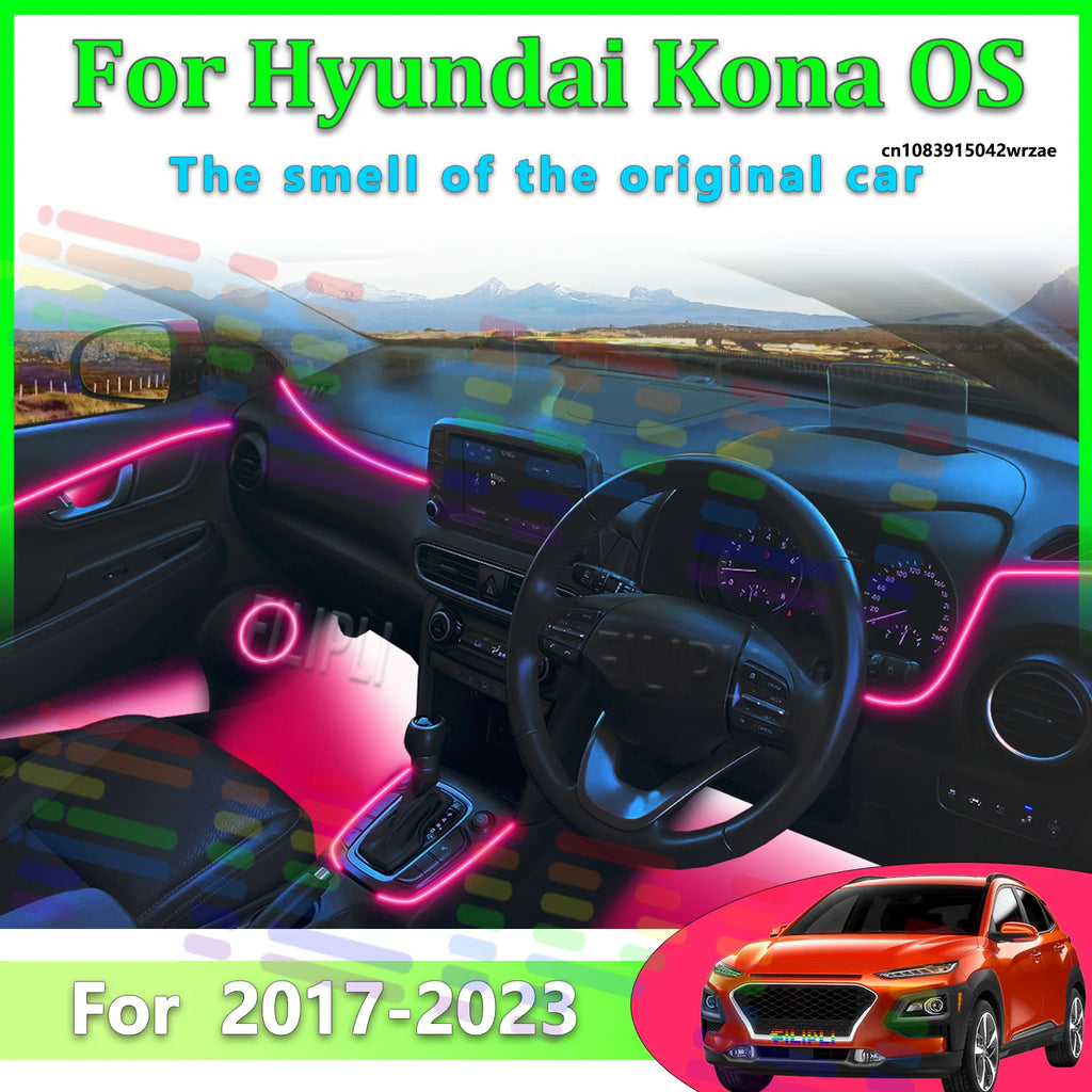 64 RGB - Neon Strip - for Hyundai 2017-2023 - App Control - Car Interior Lighting | AUTOKITSHOP