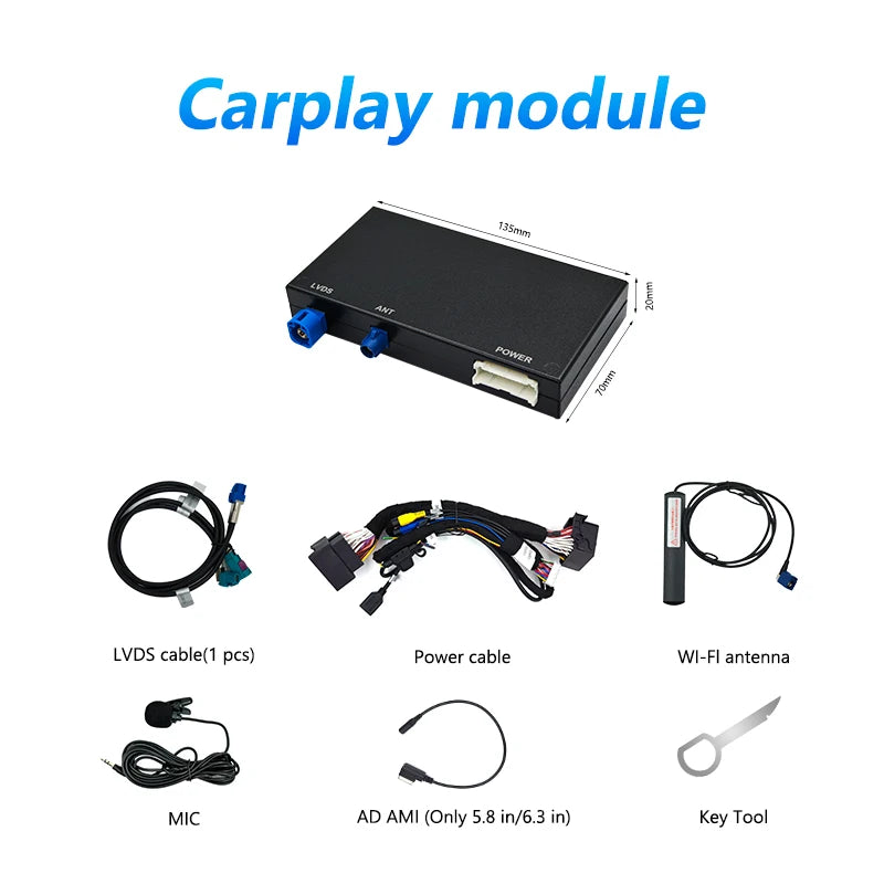 Wireless Carplay Android Auto Lossless Installation Interface For Audi A3 A4 A5 Q2 Q5L Q7
