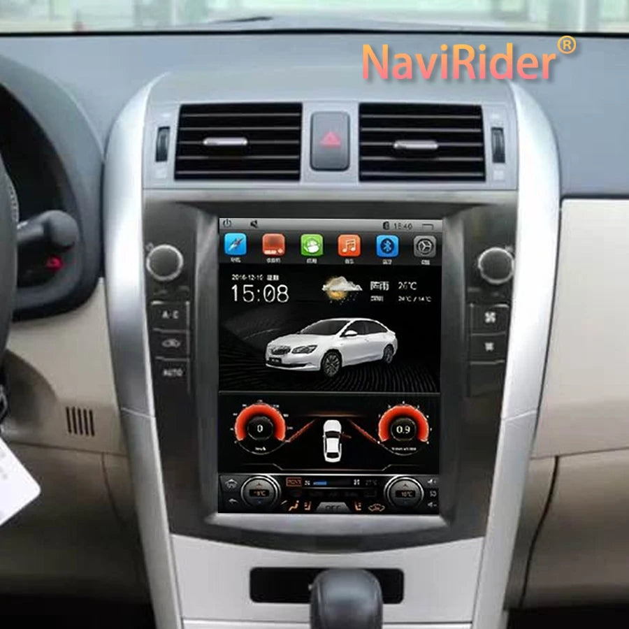 Multimedia Video Player HU Stereo For TOYOTA Corolla Android 15 2008-2012 GPS Navi 10.4inc