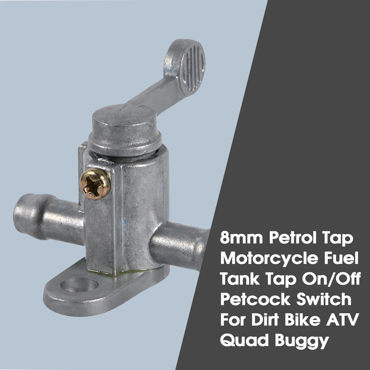 8mm 5/16 Inch Inline Motorcycle Fuel Tank Tap on/Off Petcock Switch for ATV Quad Buggy Dirt Bike - Automotive LED Light