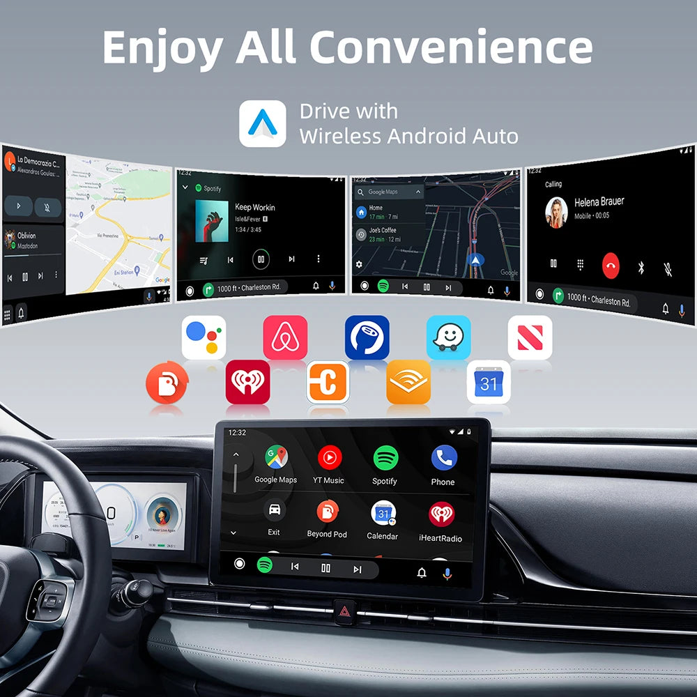 Universal Mini Box 2025 New Wired to Wireless Carplay Android Auto 2in1 Mini Adapter Dongl