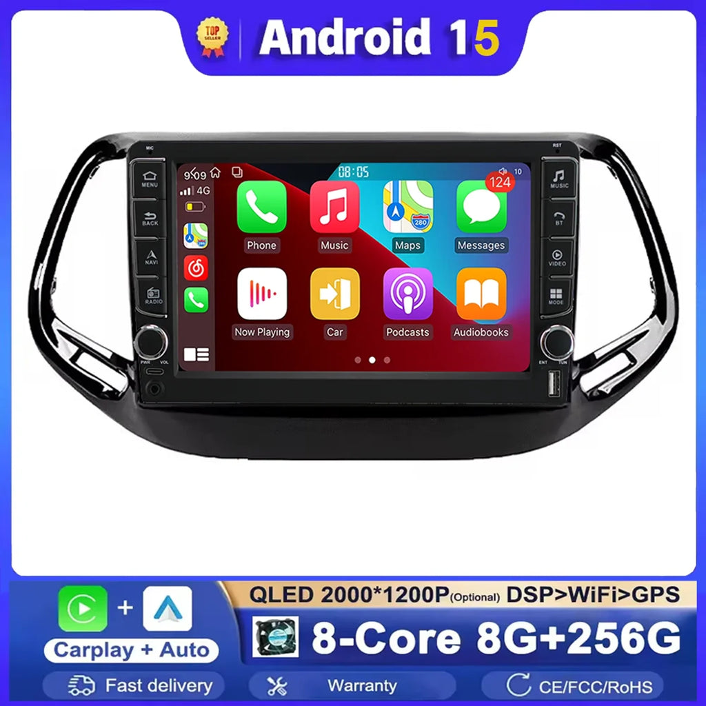 Android 15 For Jeep Grand Cherokee WK2 2014 Car Radio GPS Bluetooth Autoradio Multimedia P | AUTOKITSHOP