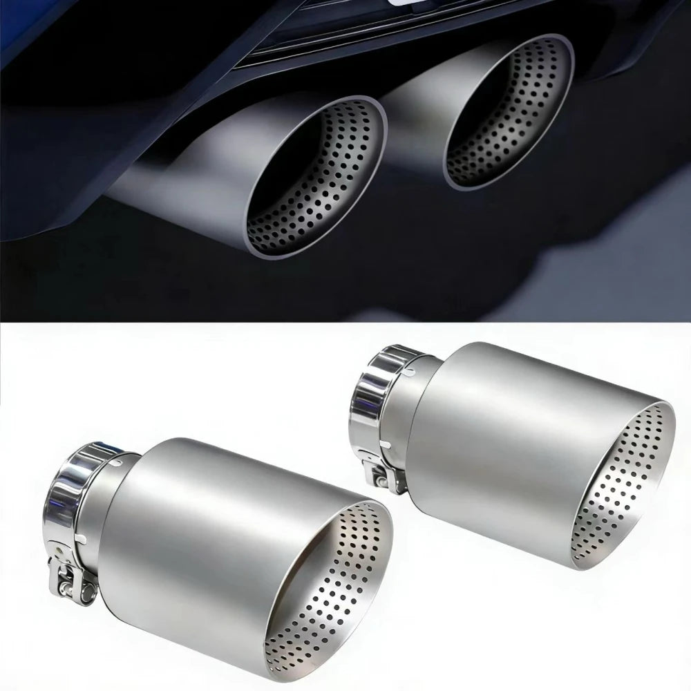 304 Matte Stainless Steel Car Universal Exhaust System Tip For BMW VW GTI MK7 Go for BMW MK7 - Automotive LED Light