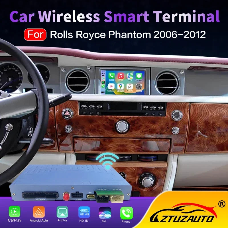 Wireless ios Carplay For Rolls Royce Phantom CCC 2006-2012 with Android Auto Airplay Car P