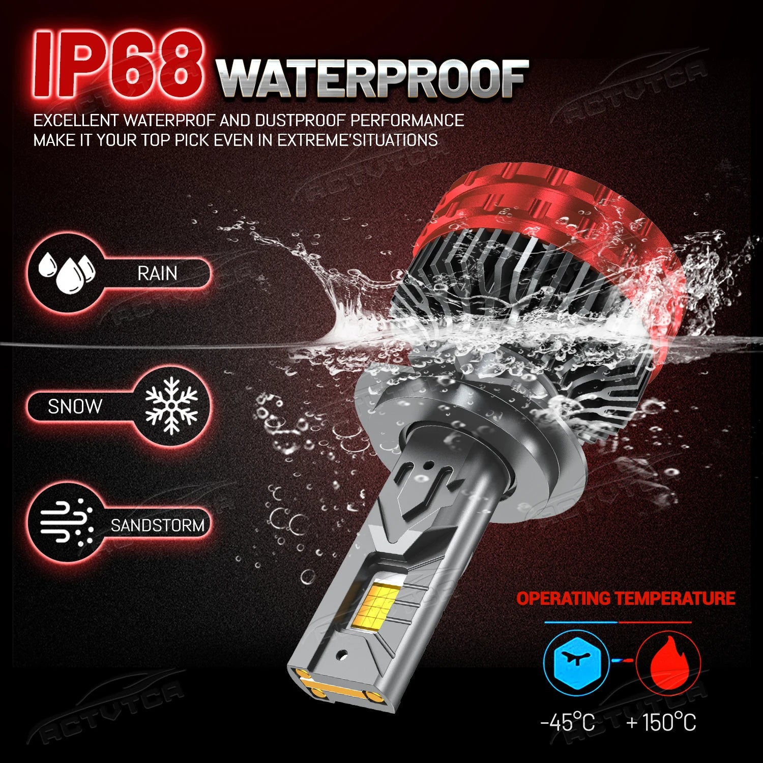 ACTVTCA H4 H7 LED CANBUS H11 H1 9005 HB3 9006 HB4 9007 9008 9012 LED Headlights 3000W High