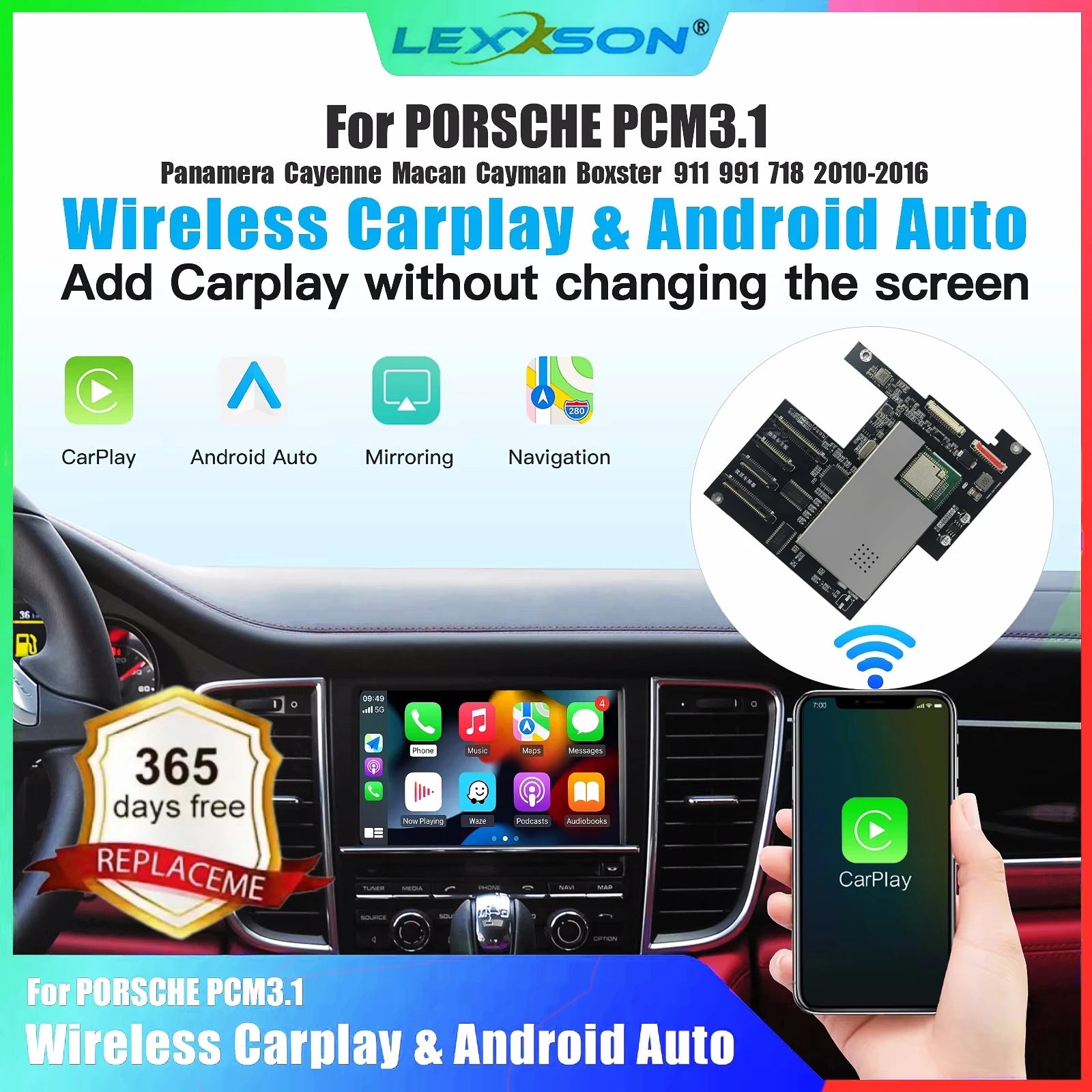 Wireless Carplay Android auto Module For Porsche PCM3.1 Panamera Cayenne Cayman Macan Boxs | AUTOKITSHOP