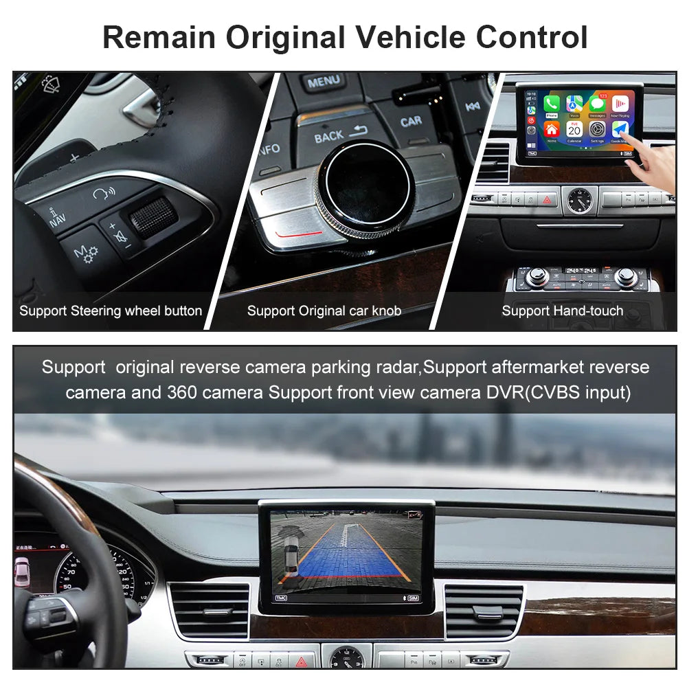 AUTOABC Wireless Carplay Android Auto For Audi Car A8 2011-2017 Interface Mirror Link Air  | AUTOKITSHOP